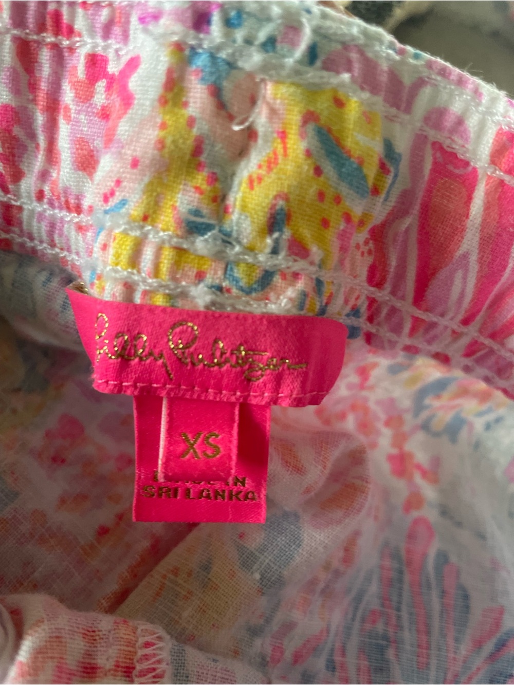 Lilly Pulitzer Pastel Coral & Sea Print Straight Leg Pants - Picture 7 of 8